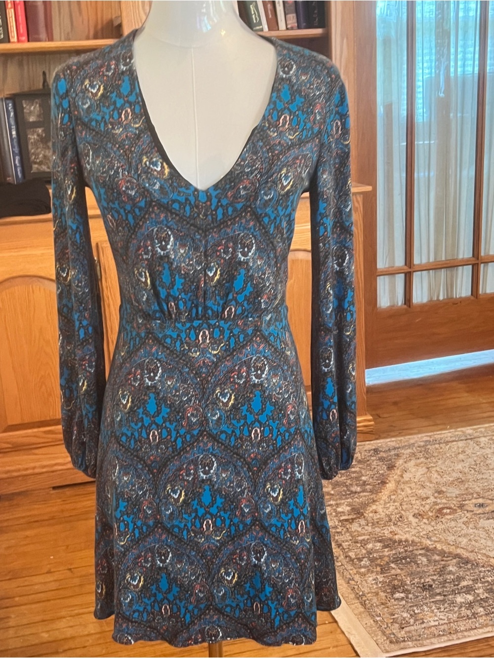 Alice & Olivia Turquoise Print Dress Size 0